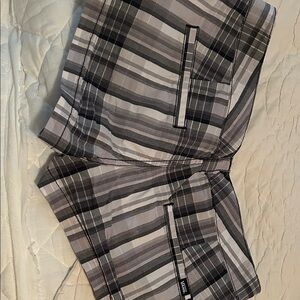 Vans Black and Gray Plaid Shorts